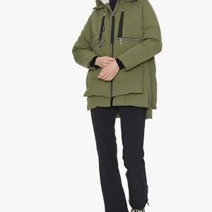 Stylish Olive Women's Puffer Coat
